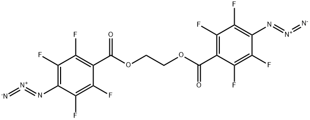 Benzoic acid, 4-azido-2,3,5,6-tetrafluoro-, 1,1'-(1,2-ethanediyl) ester Struktur