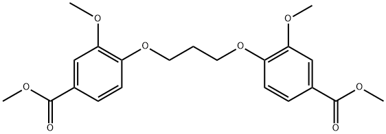 Benzoic acid, 4,4'-[1,3-propanediylbis(oxy)]bis[3-methoxy-, 1,1'-dimethyl ester Struktur