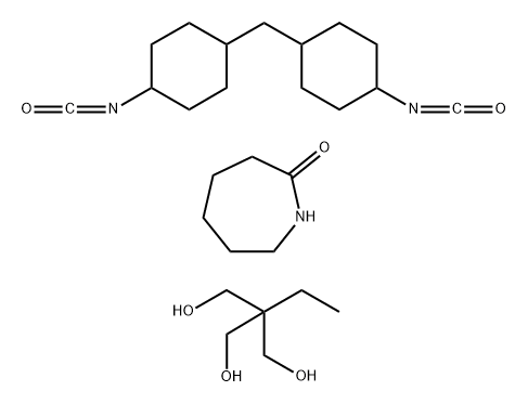 1,3-Propanediol, 2-ethyl-2-(hydroxymethyl)-, polymer with 1,1-methylenebis4-isocyanatocyclohexane, caprolactam-blocked Struktur