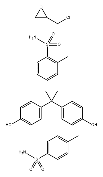 Benzenesulfonamide, 2-methyl-, reaction products with bisphenol A-epichlorohydrin polymer and 4-methylbenzenesulfonamide Struktur