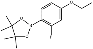 2-(4-Ethoxy-2-fluorophenyl)-4,4,5,5-tetramethyl-1,3,2-dioxaborolane Struktur