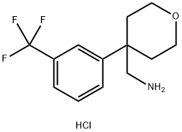 4-[3-(Trifluoromethyl)phenyl]oxan-4-ylmethanamine hydrochloride Struktur