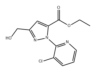 Ethyl 1-(3-chloropyridin-2-yl)-3-(hydroxymethyl)-1H-pyrazole-5-carboxylate Struktur