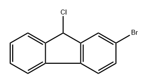 2-Bromo-9-chloro-9H-fluorene, Struktur