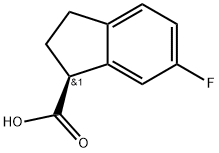 (S)-6-fluoro-2,3-dihydro-1H-indene-1-carboxylicacid Struktur