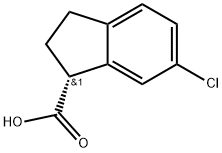 (R)-6-Chloro-2,3-dihydro-1H-indene-1-carboxylicacid Struktur