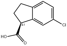 (S)-6-Chloro-2,3-dihydro-1H-indene-1-carboxylicacid Struktur