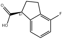 (S)-4-fluoro-2,3-dihydro-1H-indene-1-carboxylicacid Struktur