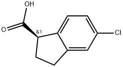 (R)-5-Chloro-2,3-dihydro-1H-indene-1-carboxylicacid Struktur