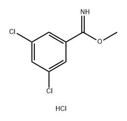 Benzenecarboximidic acid, 3,5-dichloro-, methyl ester, hydrochloride (1:1) Struktur