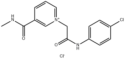 Pyridinium, 1-[2-[(4-chlorophenyl)amino]-2-oxoethyl]-3-[(methylamino)carbonyl]-, chloride (1:1) Struktur