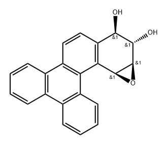 benzo(g)chrysene-11,12-dihydrodiol-13,14-epoxide Struktur