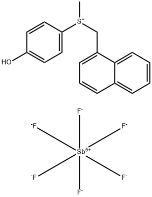 SulfoniuM, (4-hydroxyphenyl)Methyl(1-naphthalenylMethyl)-, (OC-6-11)-hexafluoroantiMonate(1-) (1:1) Struktur