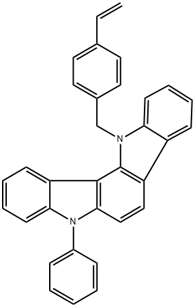 12-[(4-Ethenylphenyl)methyl]-5,12-dihydro-5-phenylindolo[3,2-a]carbazole Struktur