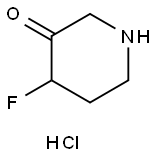 3-Piperidinone, 4-fluoro-, hydrochloride (1:1) Struktur