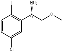 (1S)-1-(5-chloro-2-iodophenyl)-2-methoxyethan-1-amine Struktur