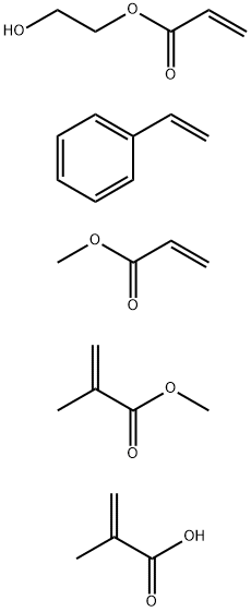 2-Propenoic acid, 2-methyl-, polymer with ethenylbenzene, 2-hydroxyethyl 2-propenoate, methyl 2-methyl-2-propenoate and methyl 2-propenoate Struktur