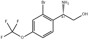 (2S)-2-amino-2-[2-bromo-4-(trifluoromethoxy)phenyl]ethan-1-ol Struktur