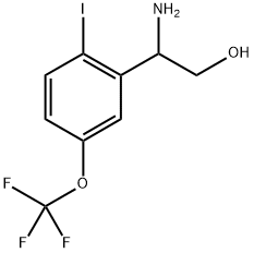 2-amino-2-[2-iodo-5-(trifluoromethoxy)phenyl]ethanol Struktur