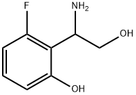 2-(1-amino-2-hydroxyethyl)-3-fluorophenol Struktur