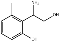 2-(1-amino-2-hydroxyethyl)-3-methylphenol Struktur