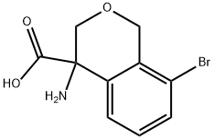 4-amino-8-bromoisochromane-4-carboxylic acid Struktur