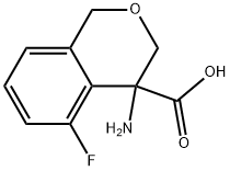 4-amino-5-fluoroisochromane-4-carboxylic acid Struktur