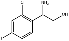 2-amino-2-(2-chloro-4-iodophenyl)ethan-1-ol Struktur