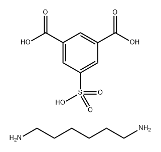 1,3-Benzenedicarboxylic acid, 5-sulfo-, sodium salt, compd. with 1,6-hexanediamine (1:1:) Struktur