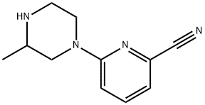 6-(3-methylpiperazin-1-yl)pyridine-2-carbonitrile Struktur