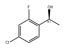 Benzenemethanol, 4-chloro-2-fluoro-α-methyl-, (αS)- Struktur