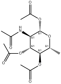 2-Acetamido-1,3,4-tri-O-acetyl-2-deoxy-β-D-quinovose Struktur