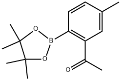 1-(5-methyl-2-(4,4,5,5-tetramethyl-1,3,2-dioxaborolan-2-yl)phenyl)ethanone Struktur