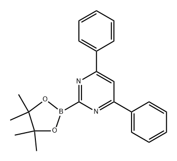 Pyrimidine, 4,6-diphenyl-2-(4,4,5,5-tetramethyl-1,3,2-dioxaborolan-2-yl)- Struktur