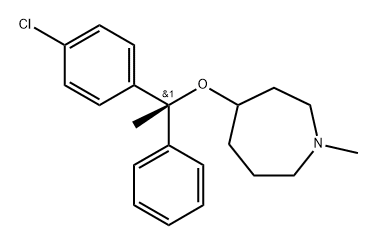 4-[(1R)-1-(4-Chlorophenyl)-1-phenylethoxy]-1-methylazepane, Struktur