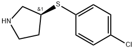 (S)-3-((4-chlorophenyl)thio)pyrrolidine Struktur