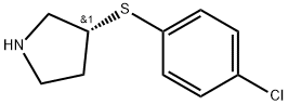 (R)-3-((4-chlorophenyl)thio)pyrrolidine Struktur