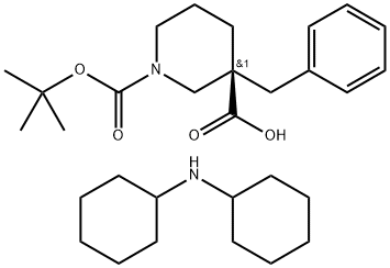 (S)-Boc-3-benzyl-piperidine-3-carboxylic acid.DCHA Struktur