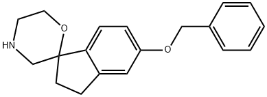 5-(benzyloxy)-2,3-dihydrospiro[indene-1,2'-morpholine Struktur