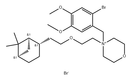 Morpholinium, 4-[(2-bromo-4,5-dimethoxyphenyl)methyl]-4-[2-[2-(6,6-dimethylbicyclo[3.1.1]hept-2-yl)ethoxy]ethyl]-, bromide, (1α,2α,5α)- (9CI) Struktur