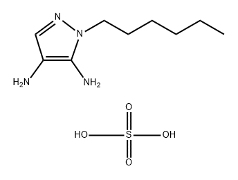 1-hexyl-1H-pyrazole-4,5-diamine sulfate (2:1) Struktur