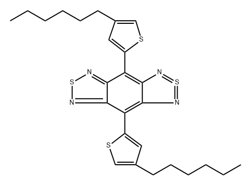 2λ4δ2-Benzo[1,2-c:4,5-c']bis[1,2,5]thiadiazole, 4,8-bis(4-hexyl-2-thienyl)- Struktur