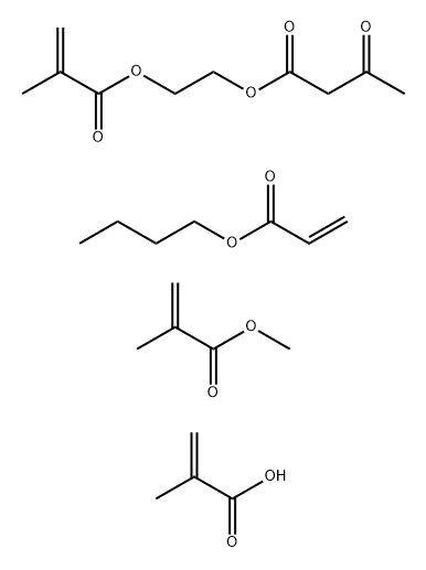 2-[(2-Methyl-1-oxo-2-propenyl)oxy]ethyl 3-oxobutanoate polymer with butyl 2-propenoate, methyl 2-methyl-2-propenoate and 2-methyl-2-propenoic acid Struktur