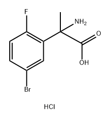 2-Amino-2-(5-bromo-2-fluorophenyl)propanoic acid hydrochloride Struktur