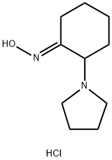 N-[2-(pyrrolidin-1-yl)cyclohexylidene]hydroxylamine hydrochloride Struktur