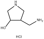 3-Pyrrolidinol, 4-(aminomethyl)-, hydrochloride (1:1) Struktur