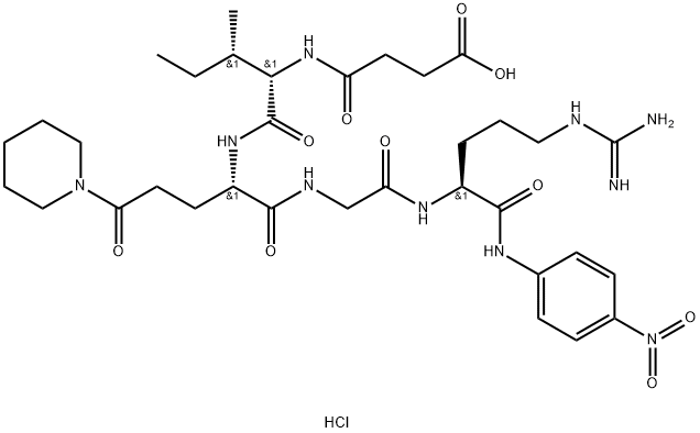 Suc-Ile-Glu(γ-pip)-Gly-Arg-pNA (hydrochloride) Struktur