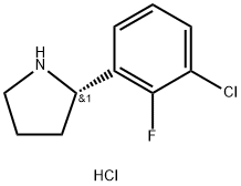 Pyrrolidine, 2-(3-chloro-2-fluorophenyl)-, hydrochloride (1:1), (2S)- Struktur