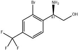 (2R)-2-amino-2-[2-bromo-4-(trifluoromethyl)phenyl]ethan-1-ol Struktur