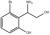 2-(1-amino-2-hydroxyethyl)-3-bromophenol Struktur